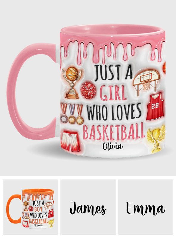 Mug personnalisé « Juste un garçon/une fille qui aime le basket »