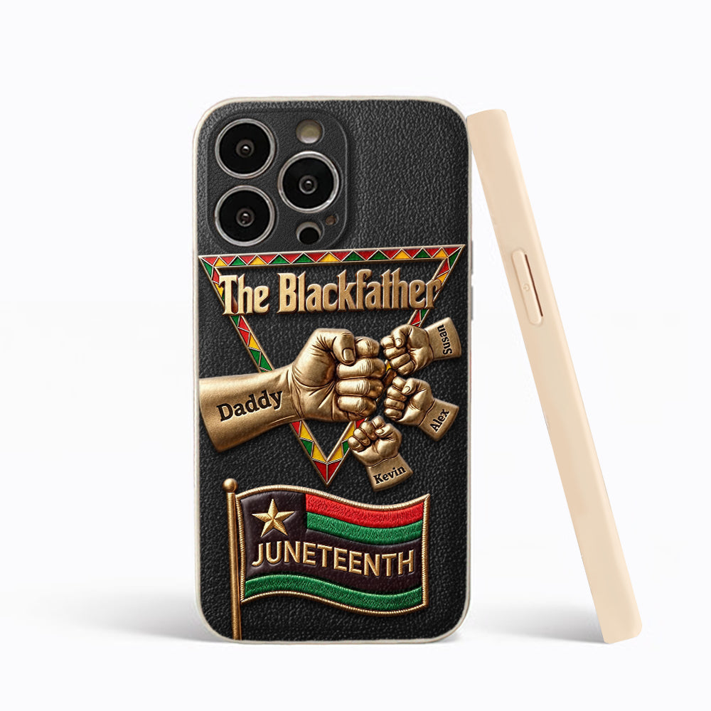 Le Blackfather - Coque de téléphone en cuir embossé 3D personnalisée