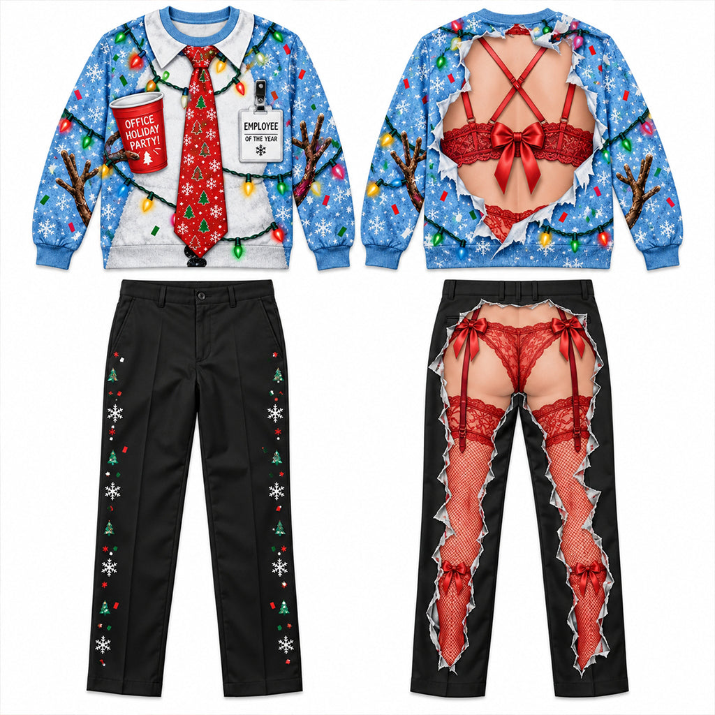 Funny Gift For Co-worker - Personalized Colleague Fleece Lounge Set