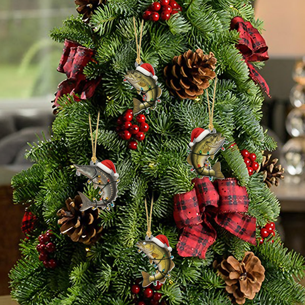 Fishing Advent Calendar 2025 - Personalized Fishing Advent Calendar With Ornaments