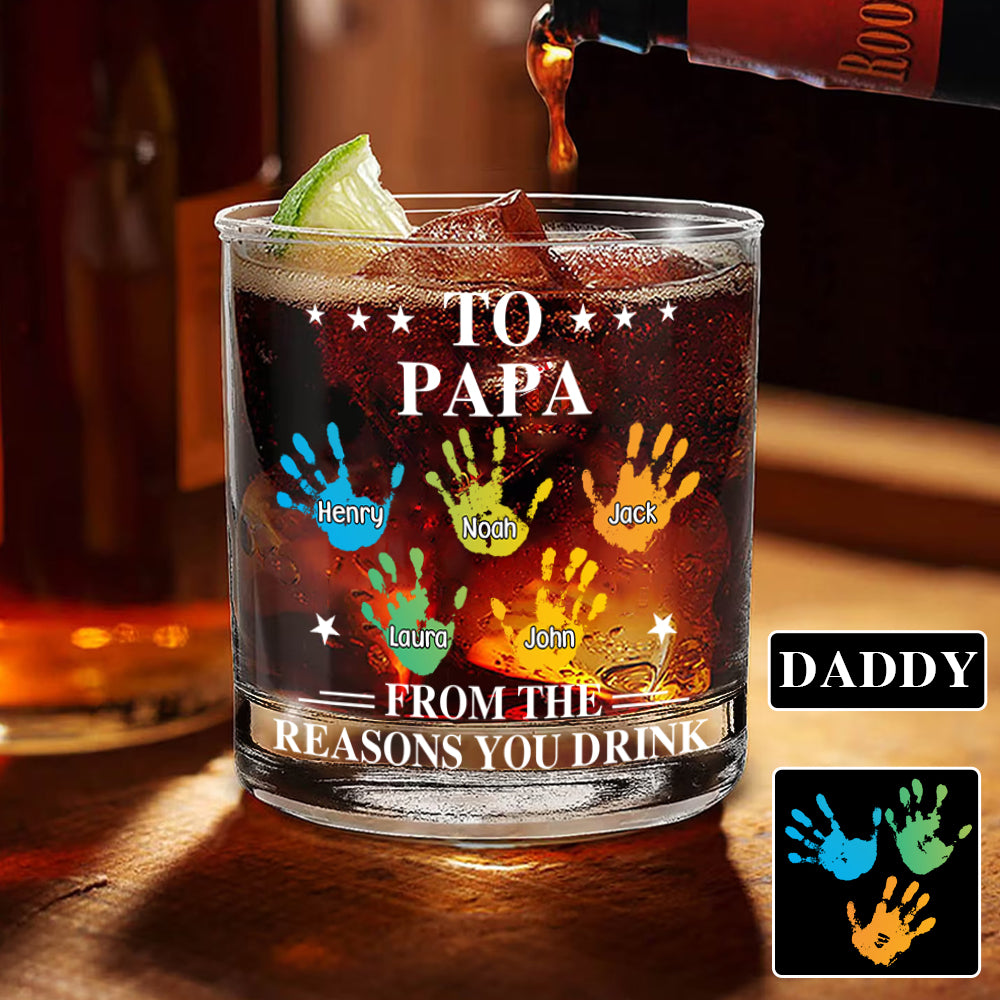 Raison de boire - Verre à whisky personnalisé pour papa