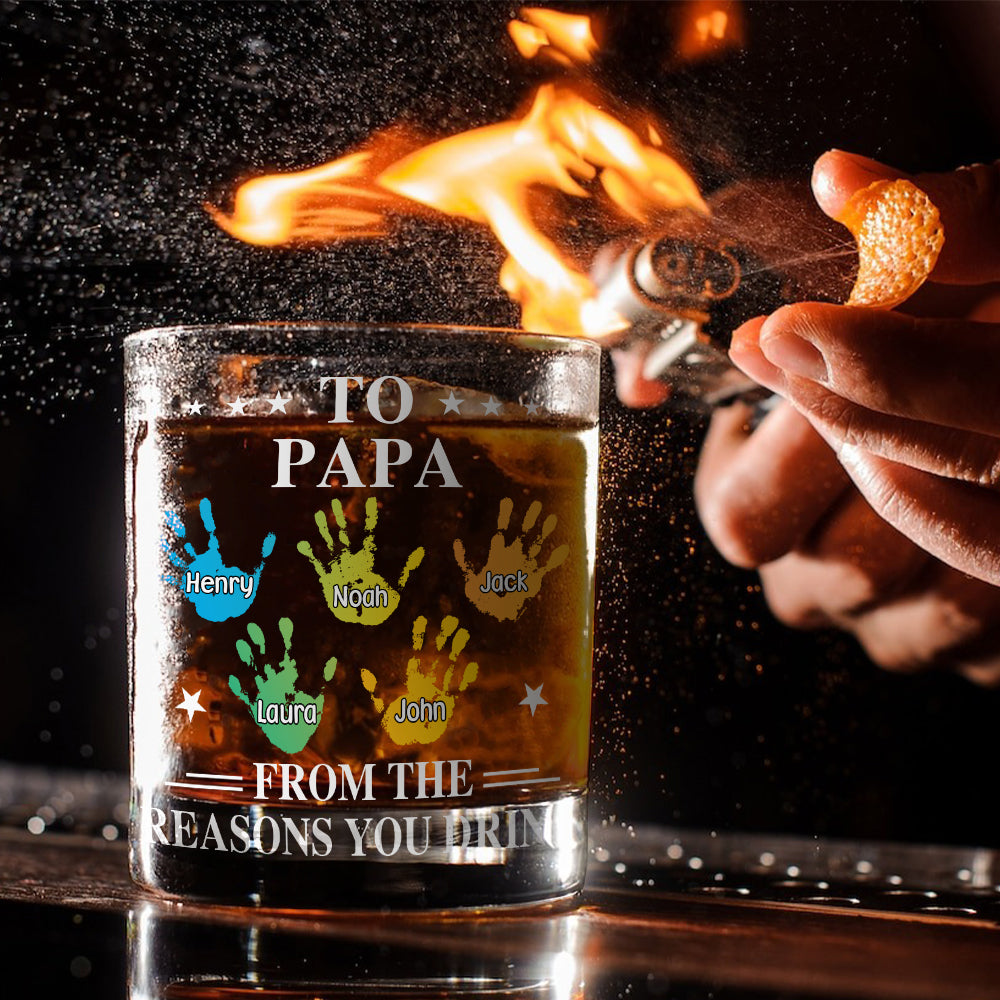 Raison de boire - Verre à whisky personnalisé pour papa