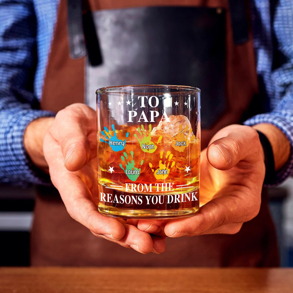 Raison de boire - Verre à whisky personnalisé pour papa