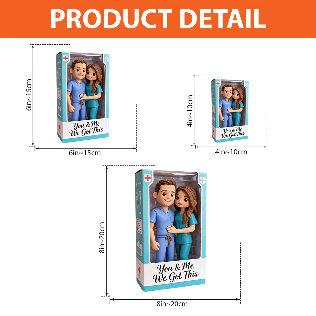 Toi et moi, on gère ! - Plaque acrylique personnalisée pour infirmière, en forme sur mesure