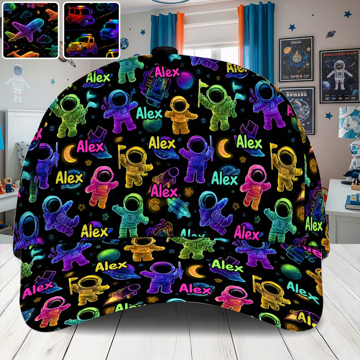Casquette classique personnalisée pour enfant, idéale pour les sorties en plein air, motif astronaute.