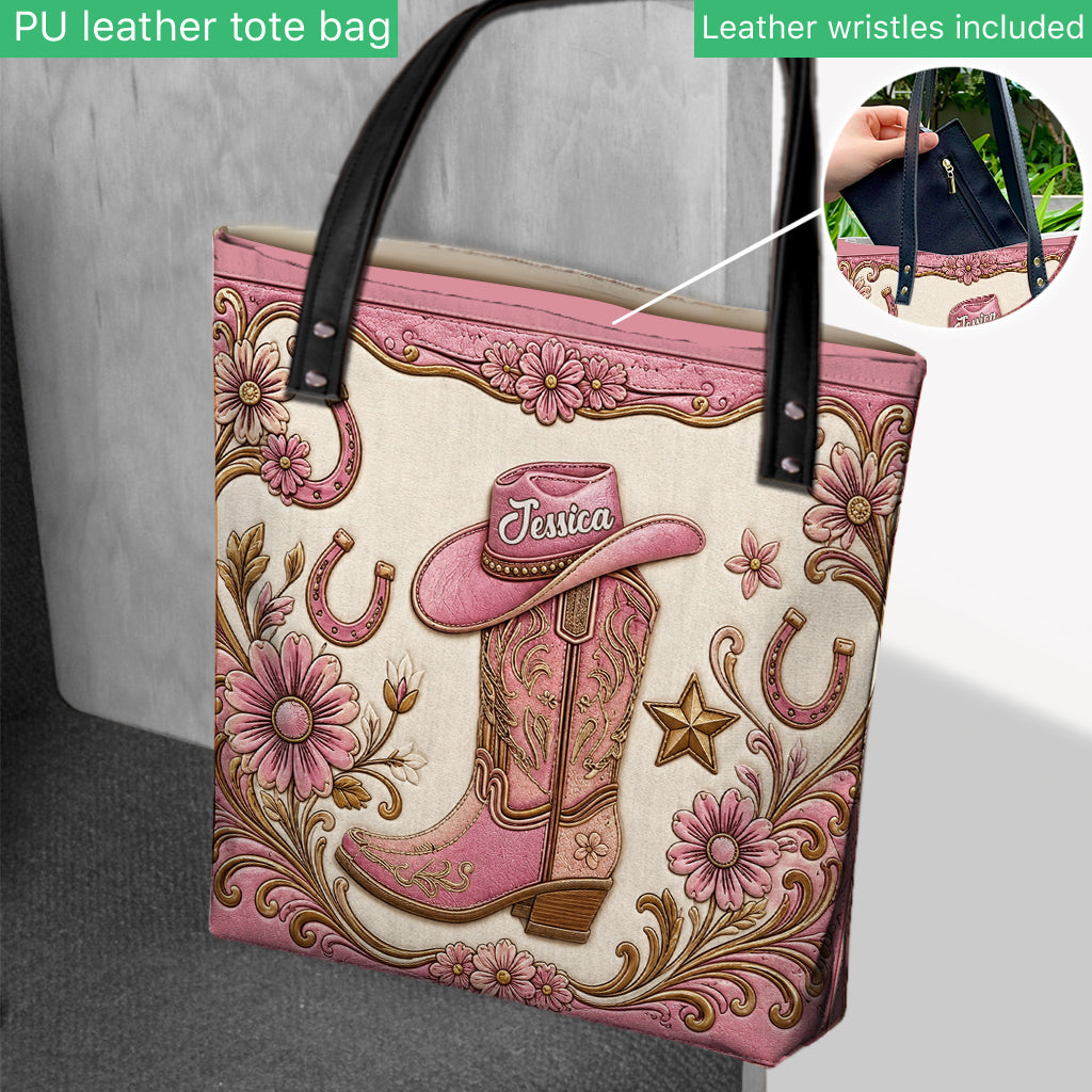 Bottes & Chapeau - Sac fourre-tout Cowgirl Personnalisé