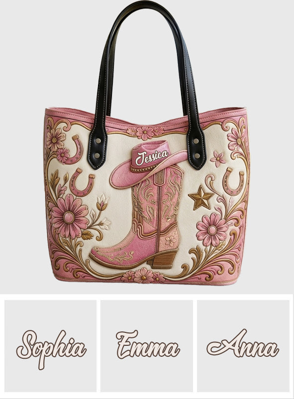 Bottes & Chapeau - Sac fourre-tout Cowgirl Personnalisé