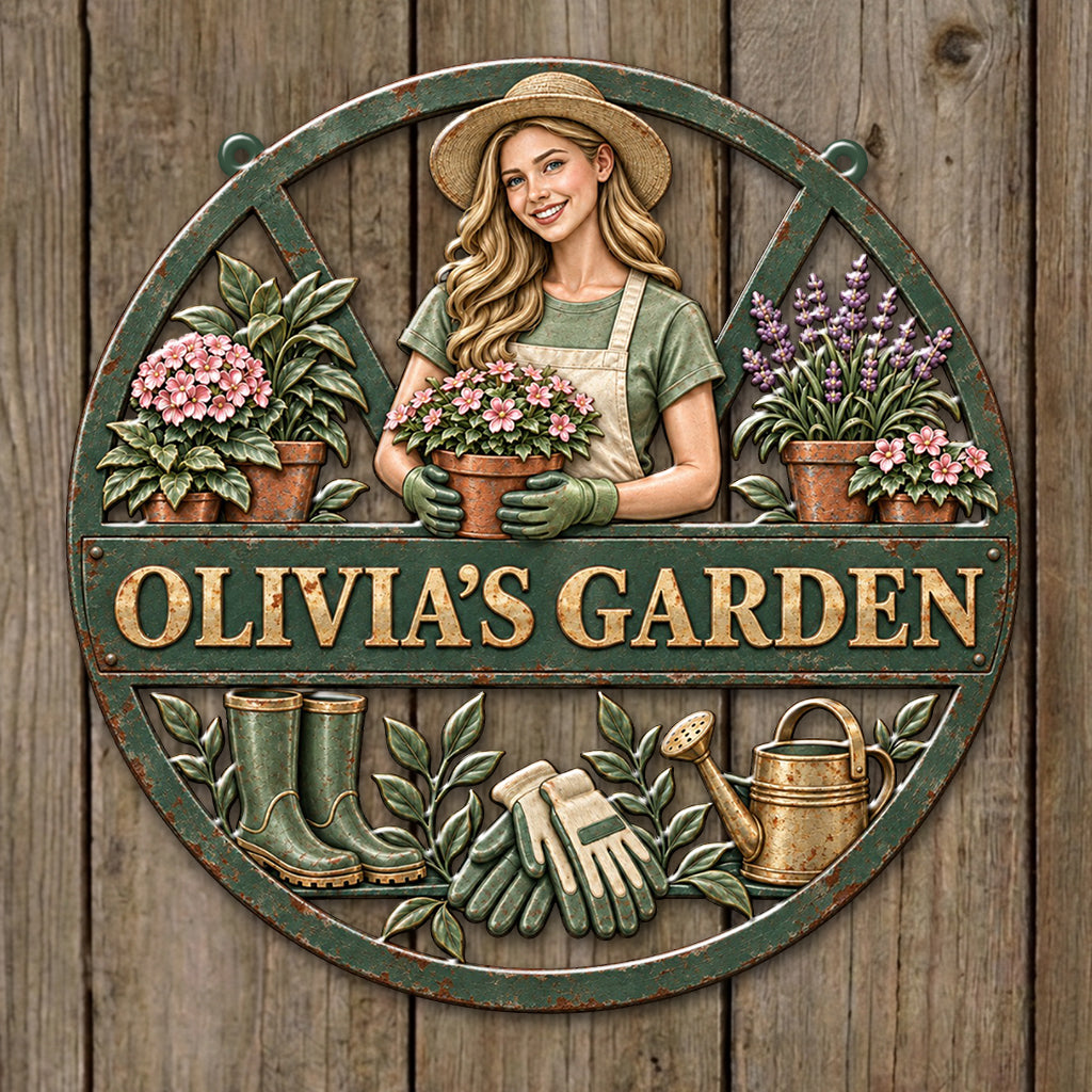 Welcome To My Garden - Personalized Gardening 3D Printed Cut Metal Sign