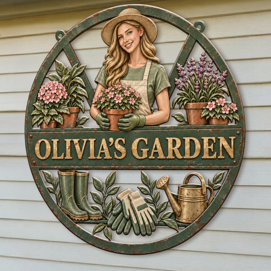 Welcome To My Garden - Personalized Gardening 3D Printed Cut Metal Sign