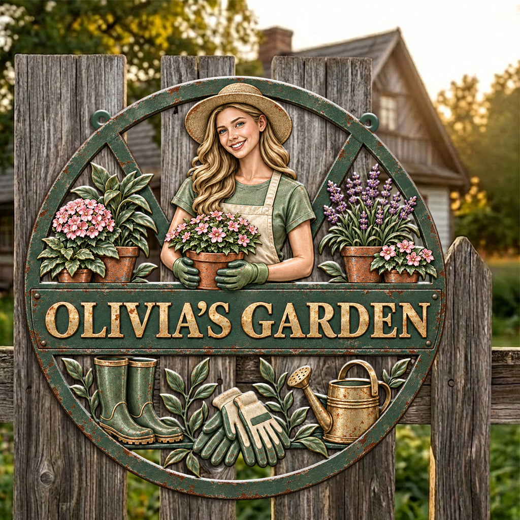 Welcome To My Garden - Personalized Gardening 3D Printed Cut Metal Sign