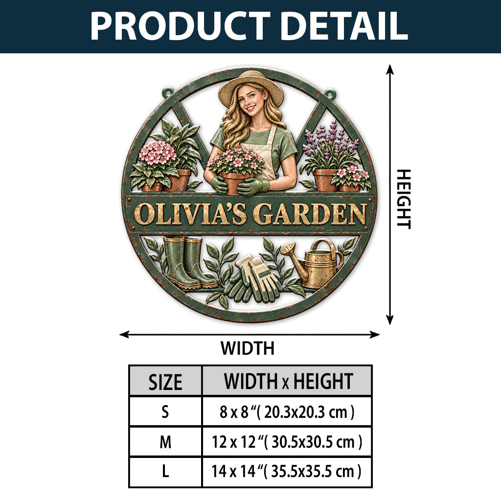 Welcome To My Garden - Personalized Gardening 3D Printed Cut Metal Sign