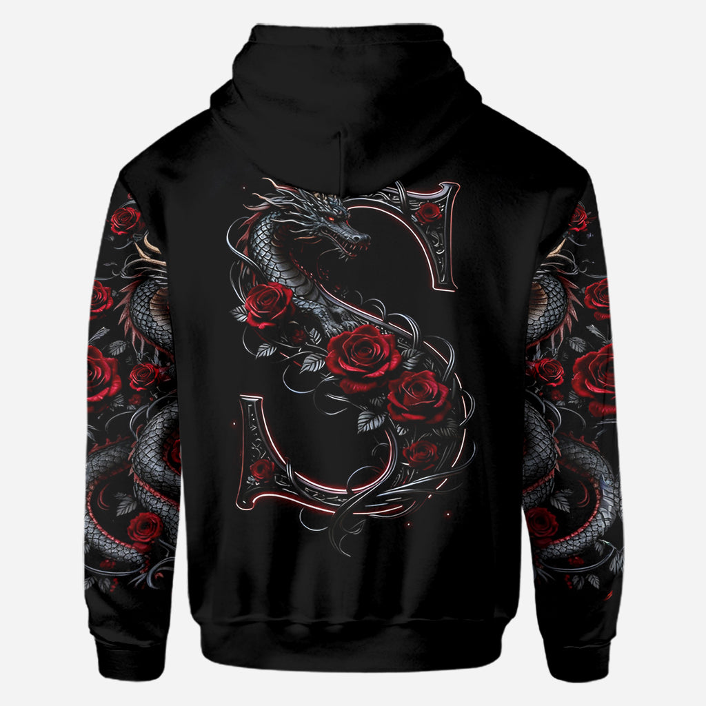 T-shirt personnalisé Dragon et Roses - Motif dragon intégral