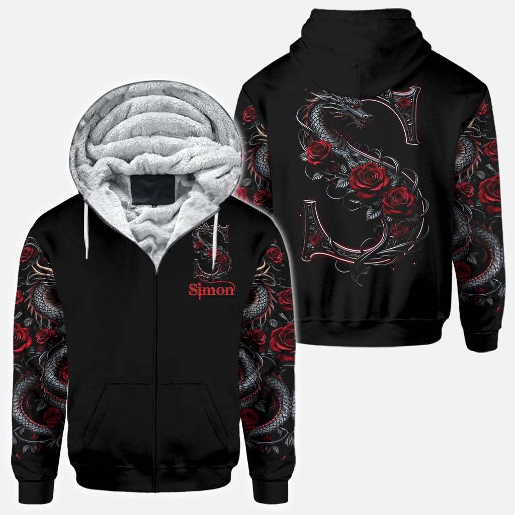 T-shirt personnalisé Dragon et Roses - Motif dragon intégral