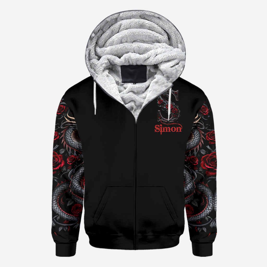 T-shirt personnalisé Dragon et Roses - Motif dragon intégral