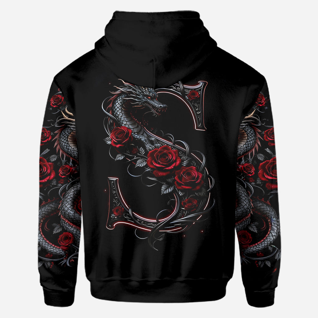 T-shirt personnalisé Dragon et Roses - Motif dragon intégral