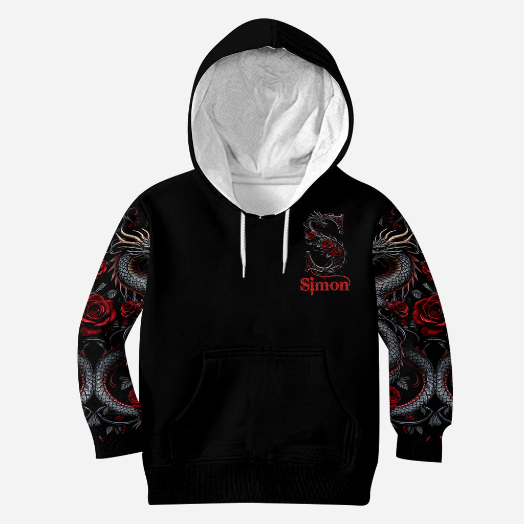 T-shirt personnalisé Dragon et Roses - Motif dragon intégral