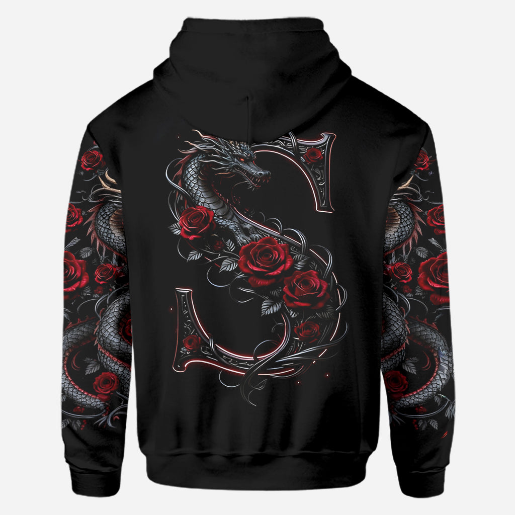 T-shirt personnalisé Dragon et Roses - Motif dragon intégral