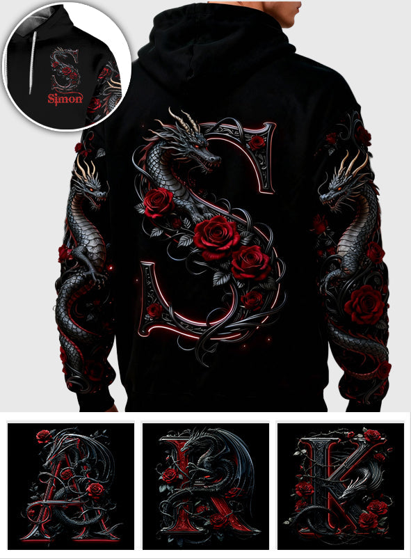T-shirt personnalisé Dragon et Roses - Motif dragon intégral