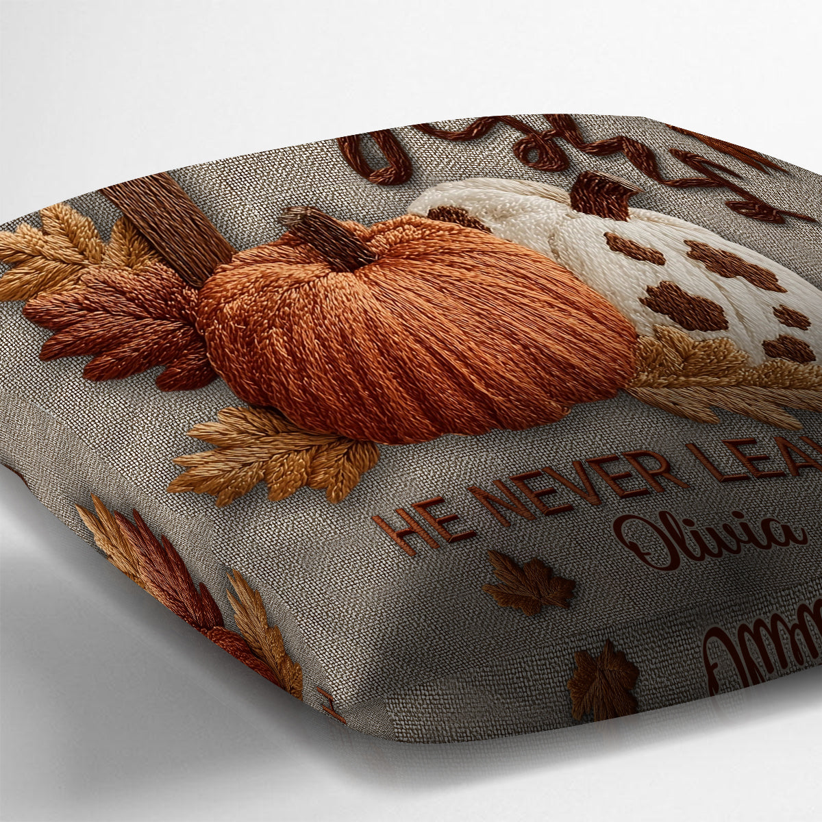 Tombez amoureux de Jésus, il ne vous quittera jamais - Coussin décoratif chrétien personnalisé