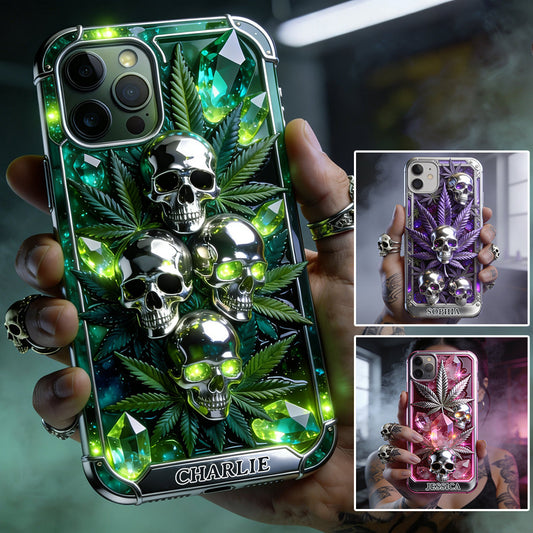 Smokers - Personalized Weed Full Print Phone Case & Phone Grip