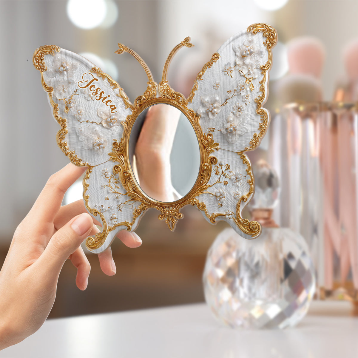 Elevate Your Living Space - Personalized Butterfly Wall Hanging Mirror