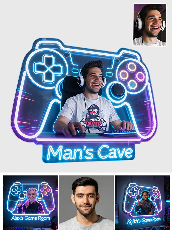 Décoration de Chambre Gamer - Enseigne en Acrylique LED Personnalisée