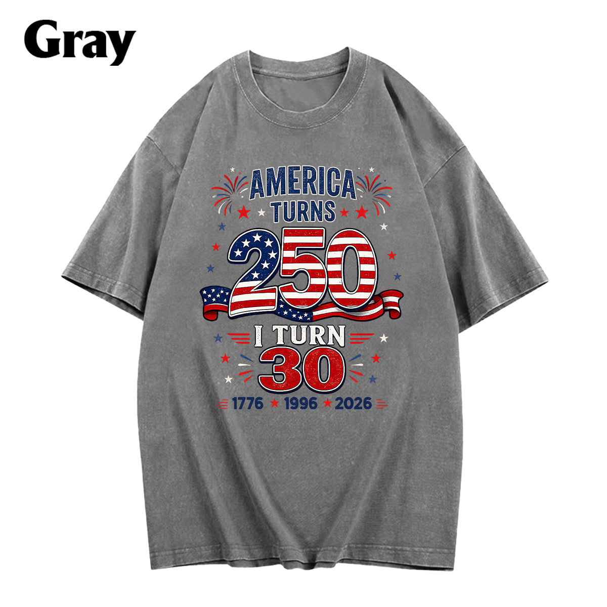 Birthday Gift - Personalized Birthday Washed T-Shirt