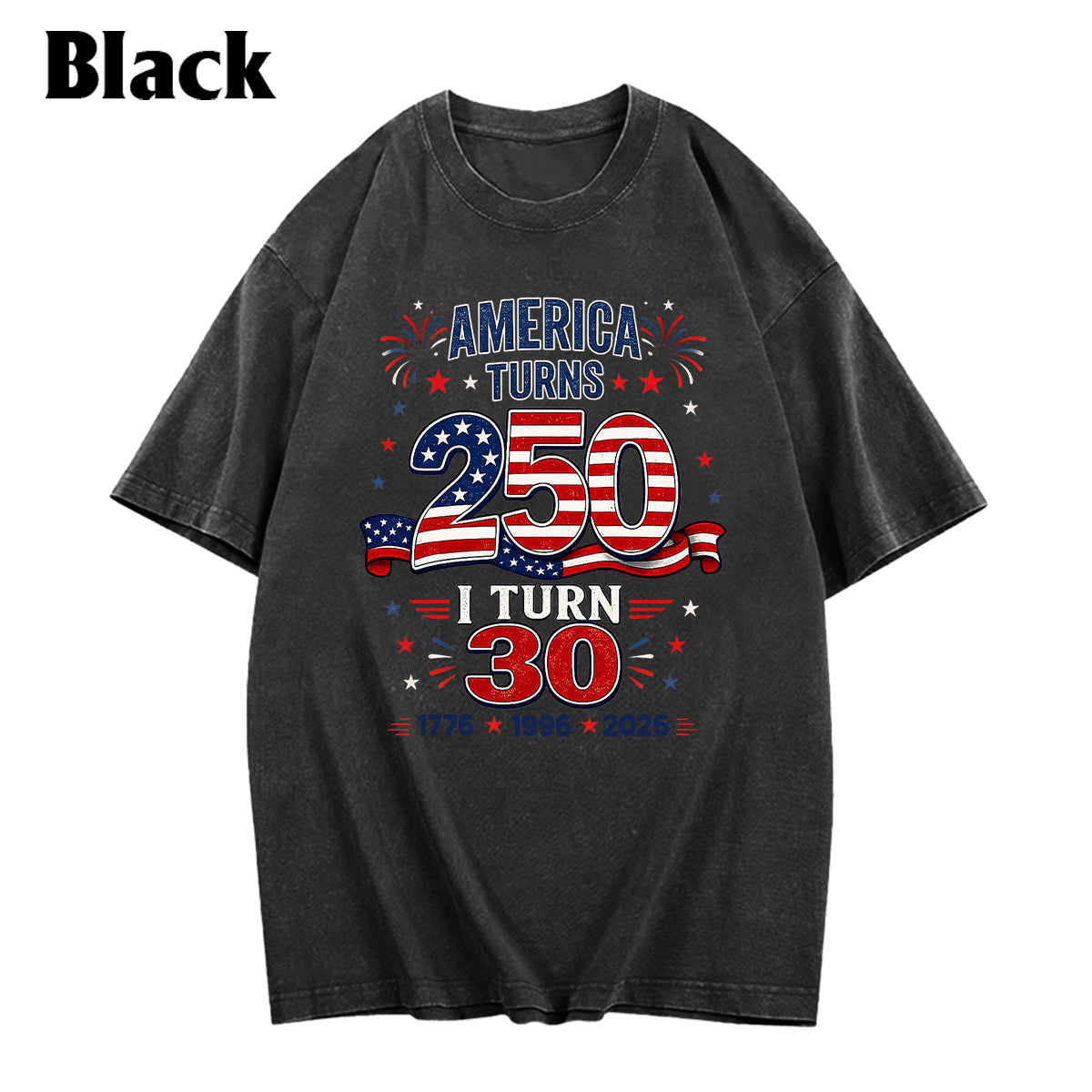 Birthday Gift - Personalized Birthday Washed T-Shirt