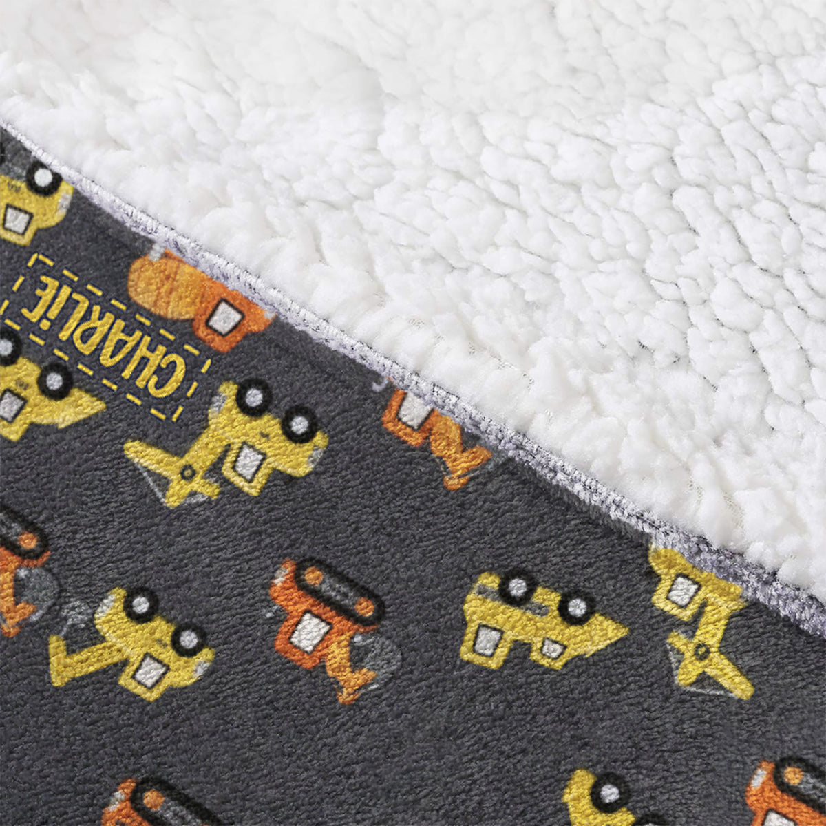Machines de construction - Couverture-sweat à capuche personnalisée pour enfant