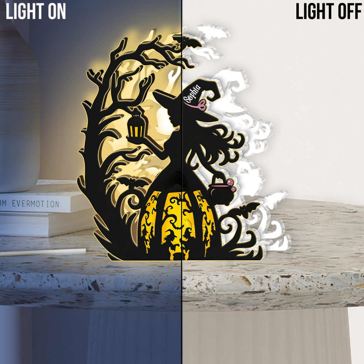 Magical Witch - Personalized Witch Acrylic LED Night Light