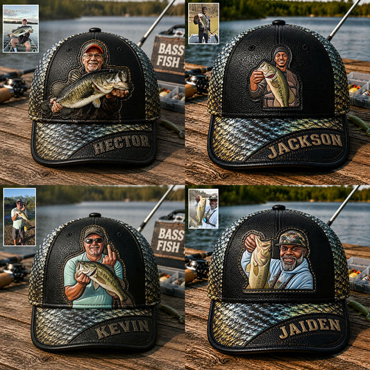 Casquette Classique de Pêche Personnalisée - Photo d'Amour