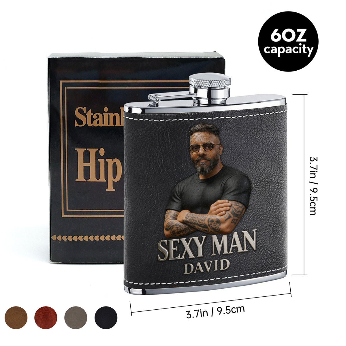 Cadeaux de Luxe Pour Homme - Personnalisé à Partir d'une Photo - Flasque de Père Personnalisée