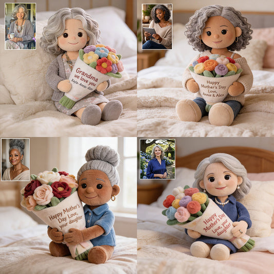 Cadeau parfait pour la fête des mères - Coussin en fausse fourrure personnalisé