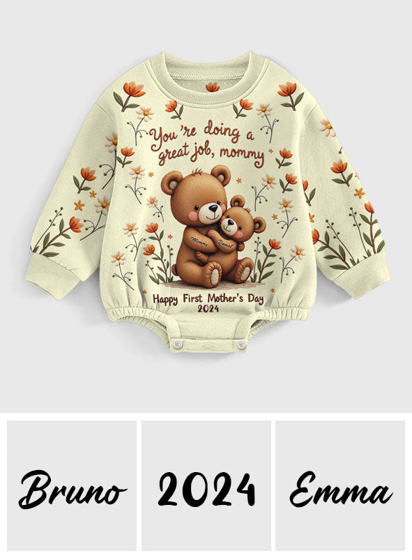 Bonne première fête des mères ! - Body à manches longues personnalisé pour nouveau-né