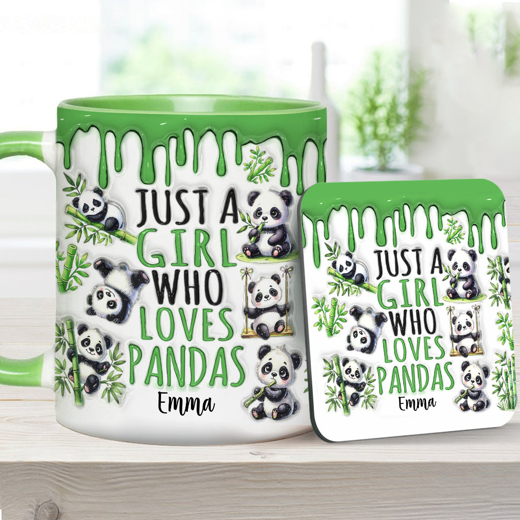 Mug personnalisé « Juste une fille qui adore les pandas »
