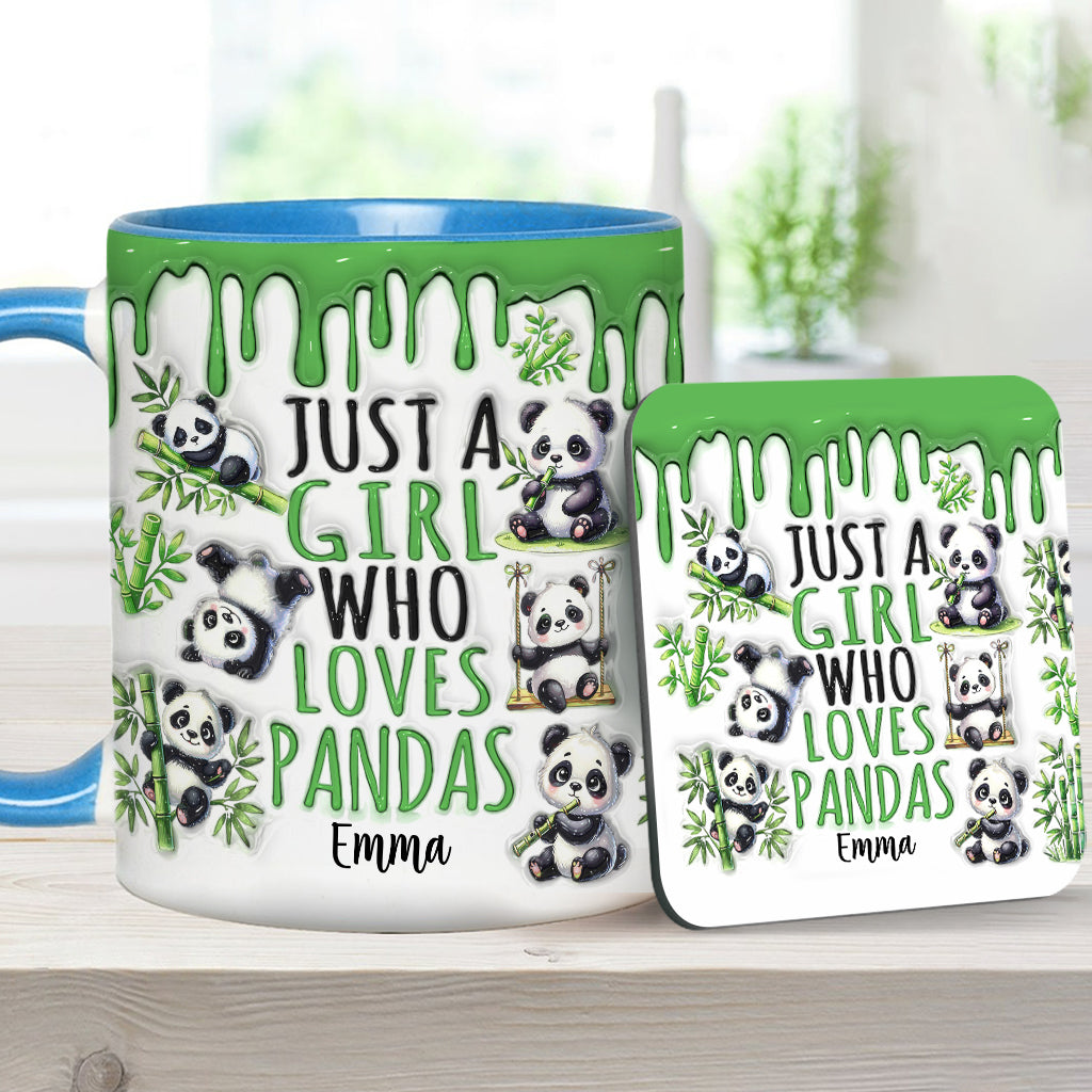 Mug personnalisé « Juste une fille qui adore les pandas »