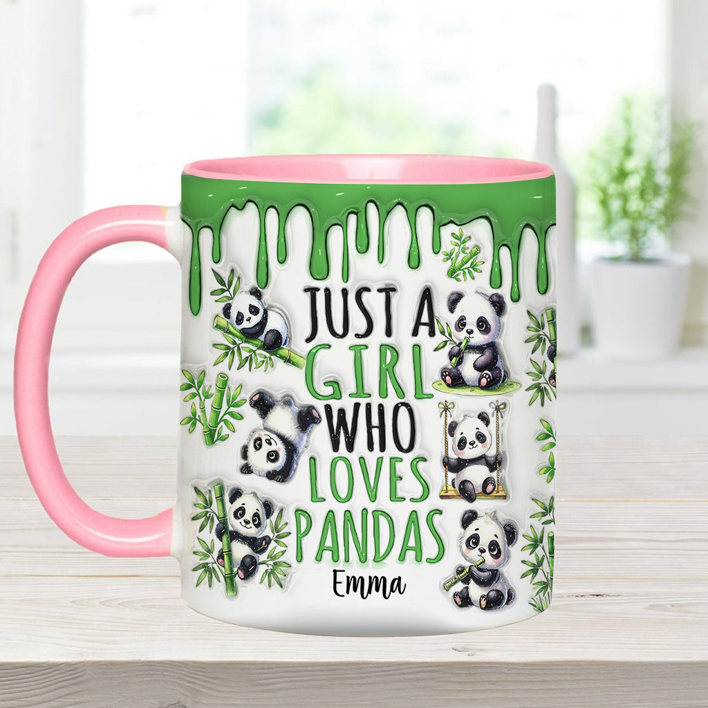Mug personnalisé « Juste une fille qui adore les pandas »