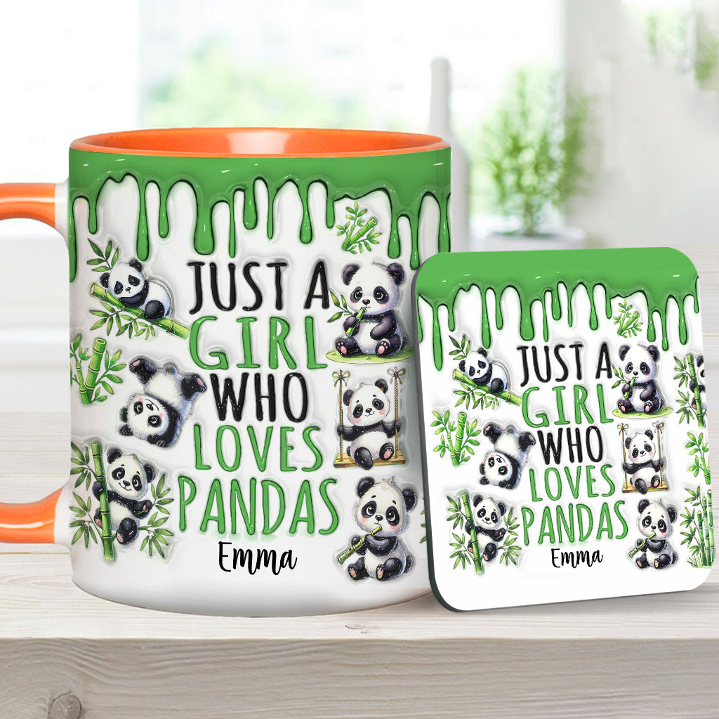 Mug personnalisé « Juste une fille qui adore les pandas »