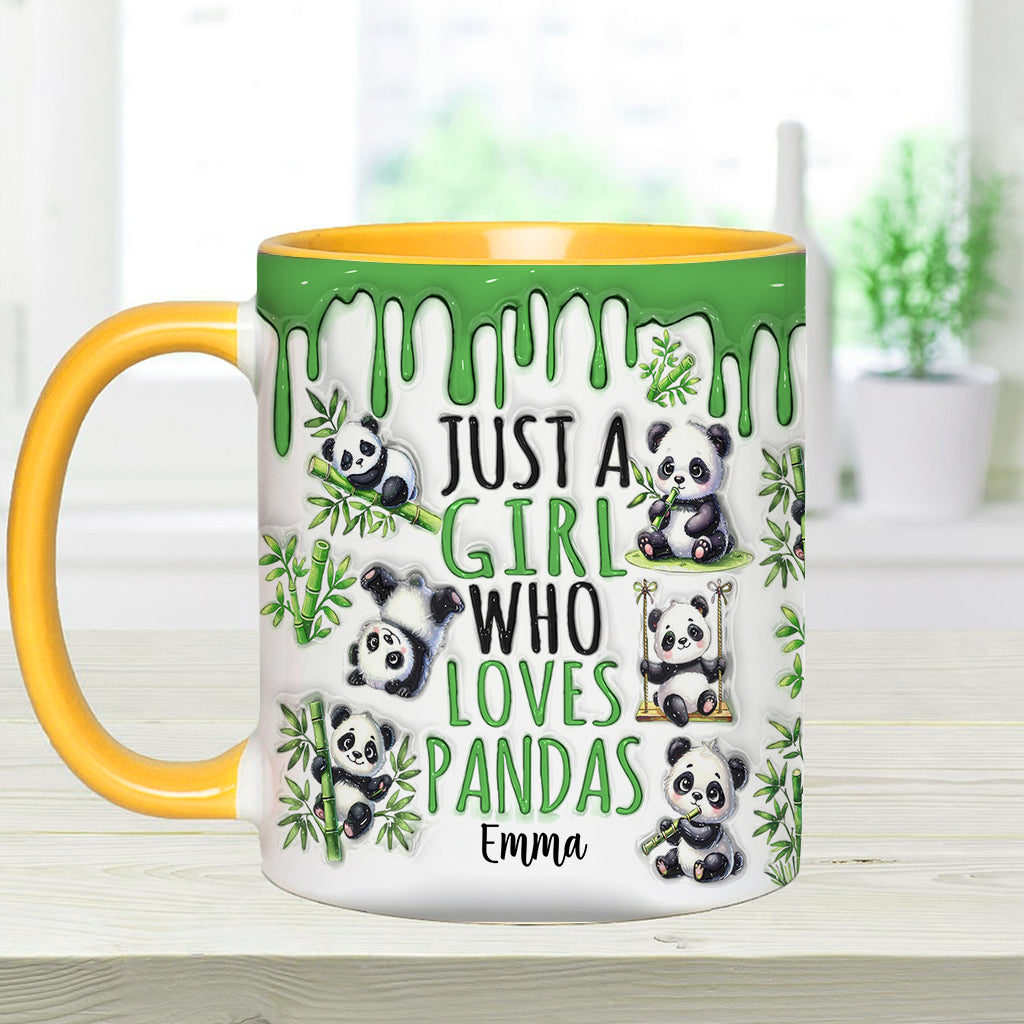 Mug personnalisé « Juste une fille qui adore les pandas »