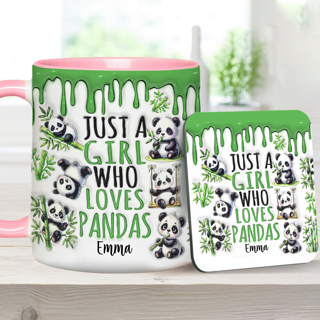 Mug personnalisé « Juste une fille qui adore les pandas »