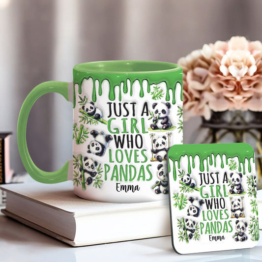 Just A Girl Who Loves Pandas - Personalized Panda Lover Accent Mug