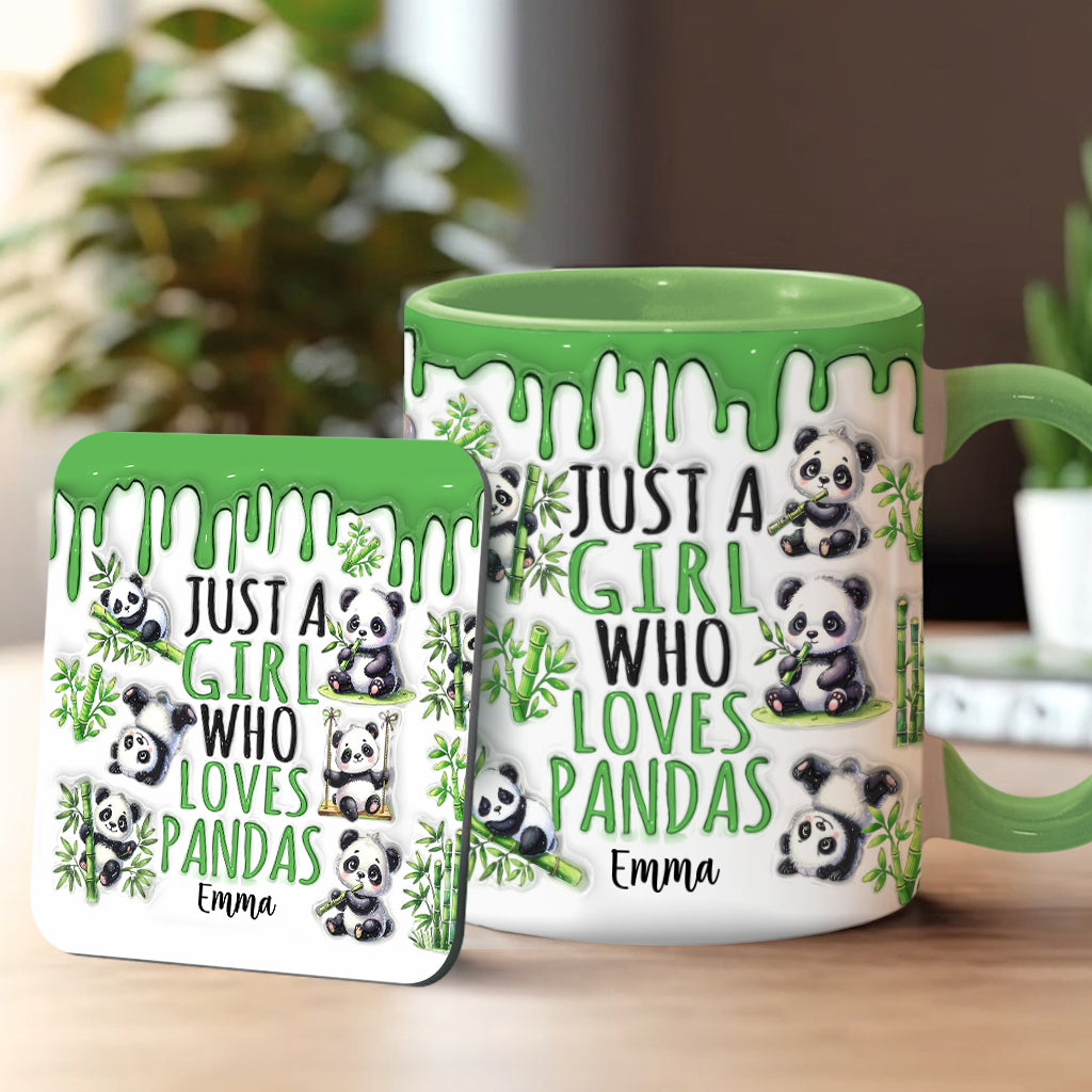 Mug personnalisé « Juste une fille qui adore les pandas »