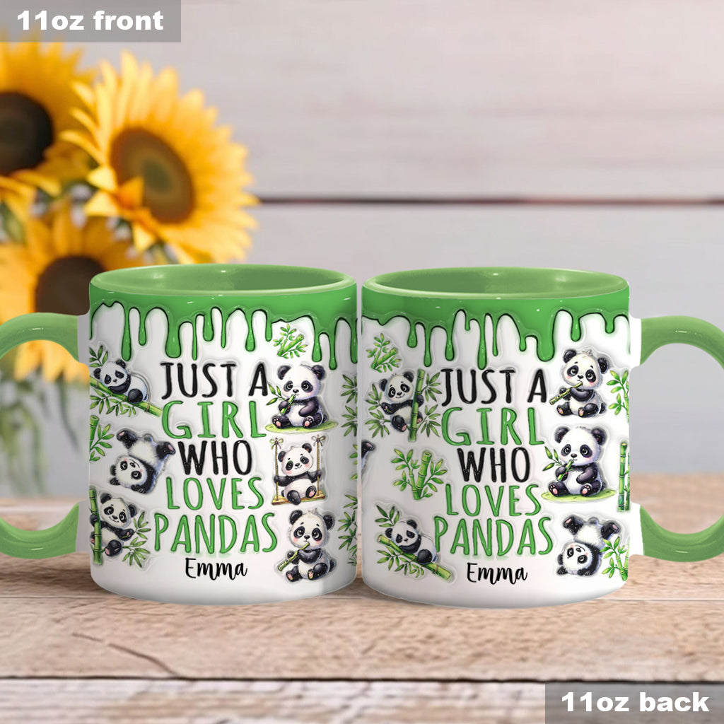 Mug personnalisé « Juste une fille qui adore les pandas »