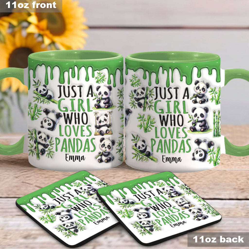 Mug personnalisé « Juste une fille qui adore les pandas »