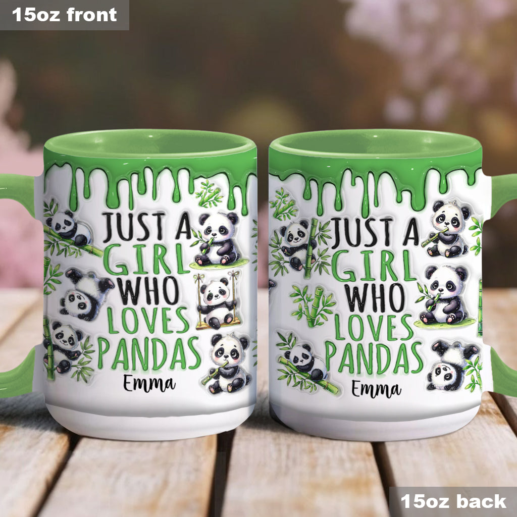 Mug personnalisé « Juste une fille qui adore les pandas »