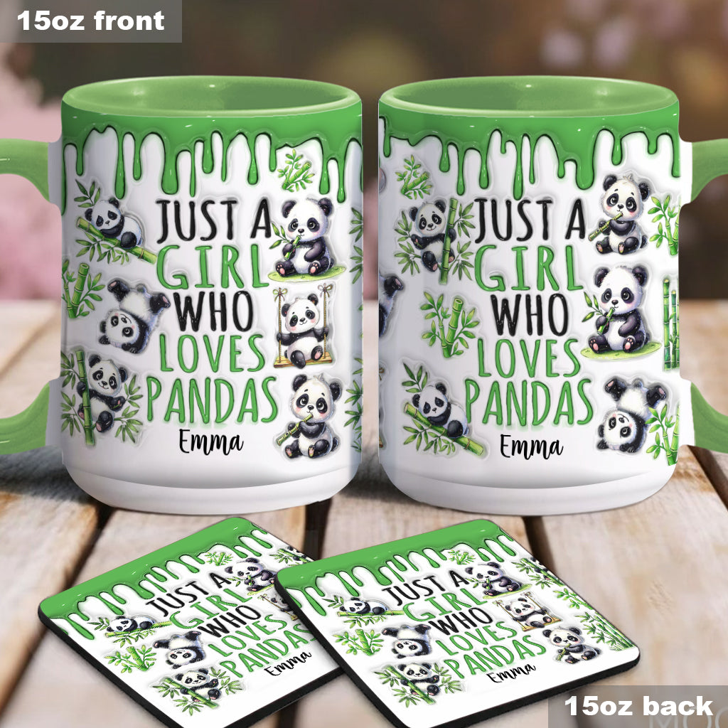 Mug personnalisé « Juste une fille qui adore les pandas »