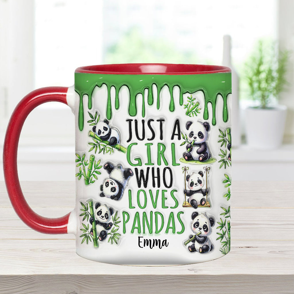 Mug personnalisé « Juste une fille qui adore les pandas »