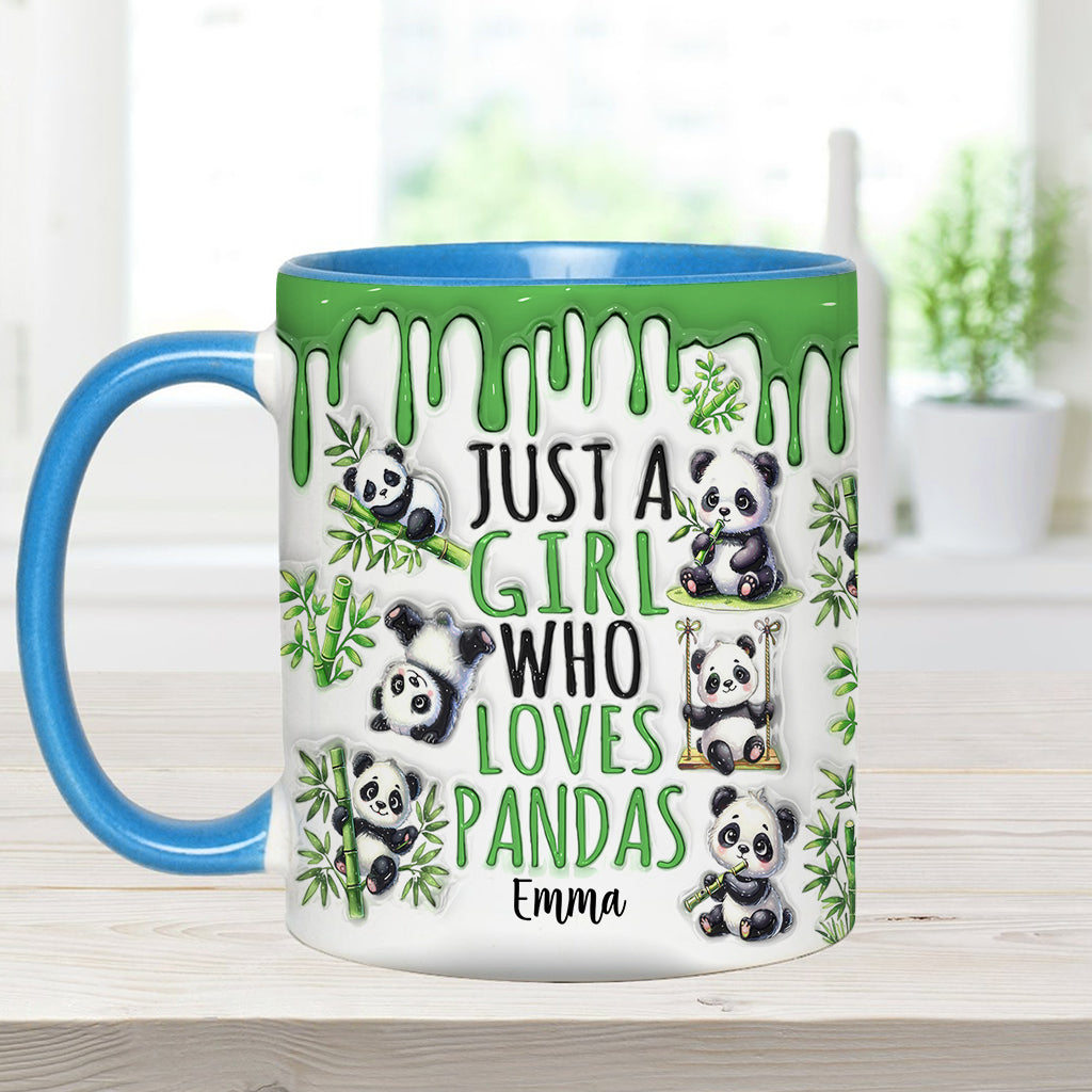 Mug personnalisé « Juste une fille qui adore les pandas »