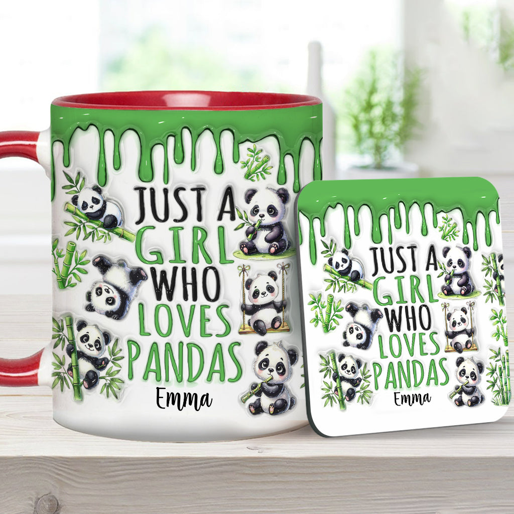 Mug personnalisé « Juste une fille qui adore les pandas »