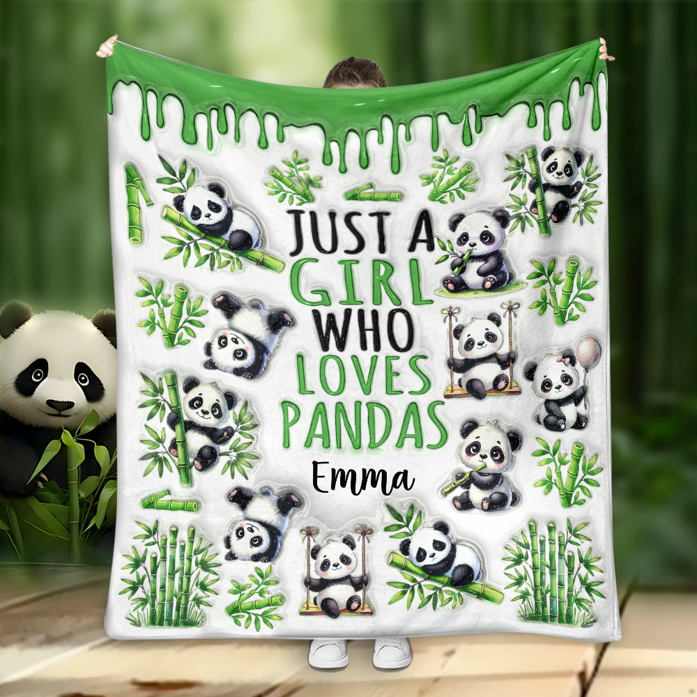 Juste une fille qui aime les pandas - Couverture personnalisée pour les amoureux des pandas